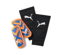 PUMA Flex Parastinchi da calcio, unisex, per adulti, Ultra Orange Blue Glimmer, M