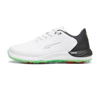 PUMA Phantomcat Nitro +, Golf Shoe Uomo, Puma White Puma Black Fluro Green PES, 42 EU