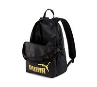 Puma Phase Backpack Zaino, Black-Golden Logo, Taglia Unica Unisex - Adulto