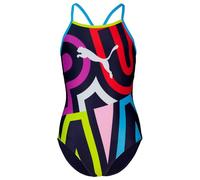PUMA Placed Print - Maglia da Bagno, Multicolore, 140 Ragazza