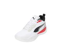 PUMA Playmaker PRO Lo Plus, Scarpe da Ginnastica Unisex-Adulto, White for all Time Red, 42.5 EU