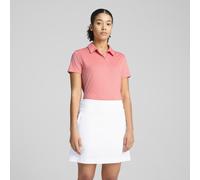 PUMA Polo a maniche corte in jacquard MATTR da donna, Abbigliamento, Peach Frost, XXL XXL