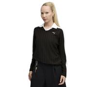 PUMA Polo a Maniche Lunghe T7 dal Taglio Morbido da Donna XL, Black
