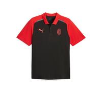 Puma Polo Calcio Ac Milan Casuals Nero Rosso Uomo M
