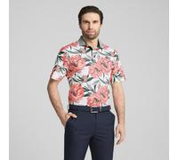 PUMA Polo da golf MATTR Beautiful Game da uomo, Abbigliamento, Bianco Glow/Rosso Fire, L L