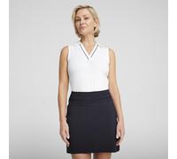 PUMA Polo da golf smanicata CLOUDSPUN Piped da donna, Abbigliamento, Bianco, XL XL