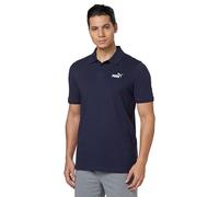 Puma Polo da Uomo Ess No. 1 in piqué con Logo, Colore: Blu Navy, XL