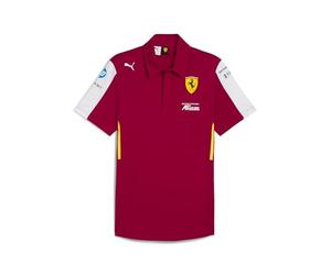 PUMA Polo da uomo Scuderia Ferrari LMH Replica, Rosso ciliegia scuro, L