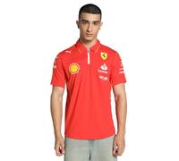 PUMA Polo Scuderia Ferrari 2024 da Uomo della Squadra Professionale - Rossa | Colletto classico, design del team, adatta a pista e tempo libero, Prodotto ufficiale con licenza