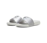 PUMA Popcat 20 Metallic Glam Slide Sandal, argento-piuma grigia, 37