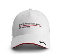 PUMA Porsche Motorsport Cappellino del Team con Visiera Curva e Loghi Porsche Motorsport e Sponsor, Incluso Un Logo Visiera - Bianco - Taglia Unica