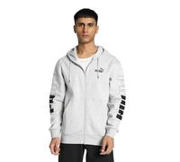 PUMA Power Colorblock Full-Zip Hoodie FL, Sudor Uomo, Grigio Chiaro, L