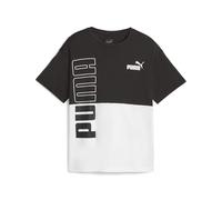 Puma Power Colorblock Tee B, Camicia Bambini e Ragazzi, Black