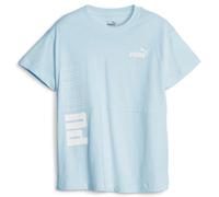 PUMA Power Colorblock Tee G, Camicia Bambine e Ragazze, Blu Ghiaccio