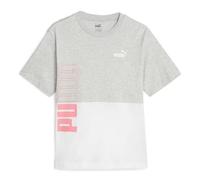 PUMA Power Colorblock Tee, T-Shirt Donna, Grigio Chiaro, S