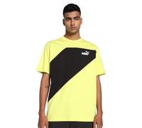 PUMA Power Colorblock Tee, T-Shirt Unisex - Adulto, Riflessione al Lime, XL