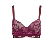 PUMA Printed Padded Reggiseno Sportivo, Rubino Combo, S Donna