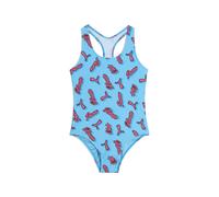 PUMA Printed Racerback Swimsuit Youth, Abbigliamento, Blu/Rosso, 6 Y 6 Y