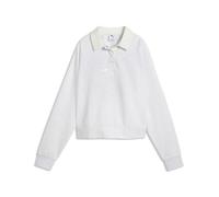 PUMA Polo da Donna in Felpa a Maniche Lunghe dal Taglio Morbido della Linea Class M, White Glow Heather