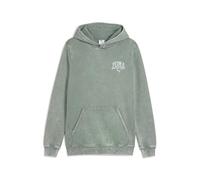 PUMA Class Washed Hoodie FL, Felpe con Cappuccio Uomo, Green Moon,