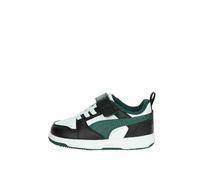 Puma Puma Rebound V6 Lo AC+ Inf - Scarpe da Ginnastica, PUMA Black-Dark Myrtle-PUMA White,