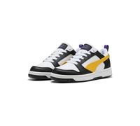 Puma Puma Rebound V6 Lo JR - Scarpe da Ginnastica Unisex, Puma Black-Yellow Sizzle-Puma White,