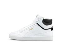 PUMA Shuffle Mid, Scarpe da Ginnastica Basse Unisex-Adulto, Bianco White White Black Team Gold, 38 EU