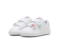 Puma PUMA Smash 3.0 Badges V InfSneaker da Bambina, Puma White Safe Lake Red Fire, 8 UK Child