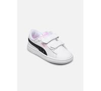PUMA Smash 3.0 Dance Party V Inf, Sneaker Unisex-Bimbi 0-24, White Black-Pink Lilac, 26 EU