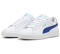 PUMA PUMA Smash 3.0 L JR - Scarpe da Ginnastica Unisex, PUMA White-Vivid Blue-Aquatic,