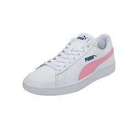 PUMA Puma Smash v2 L Jr, Scarpe da Ginnastica, Unisex - Bambini e ragazzi, Bianco (Puma White/Prism Pink), 38.5 EU