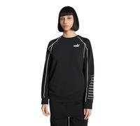 PUMA PUMA Sport Relaxed Crew TR, Felpa con Cappuccio Bambina, PUMA Black, M