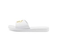PUMA Purecat, Sandali a ciabatta Unisex - Adulto, Puma White Puma Team Gold, 48.5 EU