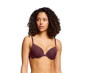 PUMA Pushup Bra Reggiseno Push up, Rubino Shimmer, 4C Donna