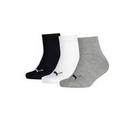 PUMA Quarter 3p, Calzini Unisex - Bambini e ragazzi, Grey/White/Black - New, 39-42