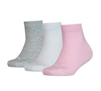 PUMA Quarter Calzini, Rosa, 23-26 (Pacco da 3) Unisex-Bambini e Ragazzi