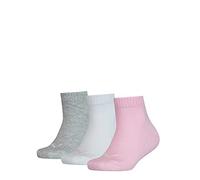 PUMA Quarter Calzini, Rosa, 27-30 (Pacco da 3) Unisex-Bambini e Ragazzi