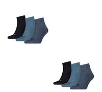 Puma Quarter - 6 paia di calzini corti, sportivi (mt) (39-42, blu -460)