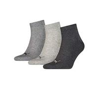 PUMA Quarter Calzini, Anthracit/Grigio, 47-49 (Pacco Da 3) Unisex-Adulto