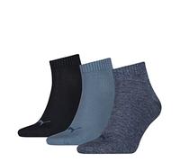 PUMA Quarter Calzini, Navy, 47-49 (Pacco Da 3) Unisex-Adulto