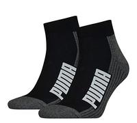 PUMA Quarter Calzini, Nero/Bianco 2, 39-42 (Pacco Da 2) Unisex-Adulto