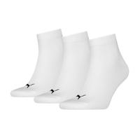 PUMA QUARTER PLAIN 3P, Calzini, Unisex - Adulto, White - New, 35-38