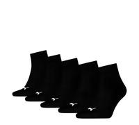PUMA QUARTER PLAIN 5P, Calzini Unisex - Adulto, Black - New, 35-38