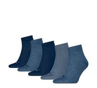 PUMA QUARTER PLAIN 5P, Calzini Unisex - Adulto, Denim Blue - New, 35-38