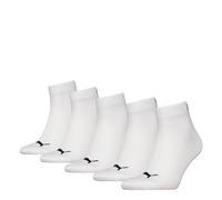 PUMA QUARTER PLAIN 5P, Calzini Unisex - Adulto, White, 35-38