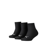 PUMA Quarter Socks Kids (3-Pack), Abbigliamento, Nero, 27-30 27-30