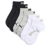 PUMA Bwt Quarter 3p, Calzini Unisex - Bambini e ragazzi, bianco, grigio, nero, 35-38
