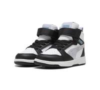 PUMA Ragazza Rebound V6 Mid Space Belle Sneakers, Black Lilac Crush White Purple, 27 EU