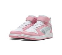 PUMA Ragazza Rebound V6 Mid Space Belle Ac+ Ps Sneaker, Sea Glass Pinkscape White Blue Pink, 29 EU