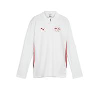 PUMA RB Maglia da allenamento con zip a un quarto Leipzig per ragazzi, Abbigliamento, Bianco/Club Rosso, 5-6Y 5-6Y